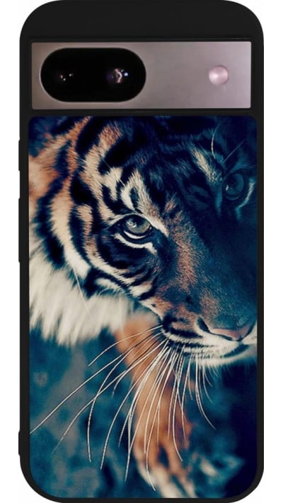 Coque Google Pixel 8a - Silicone rigide noir Incredible Lion