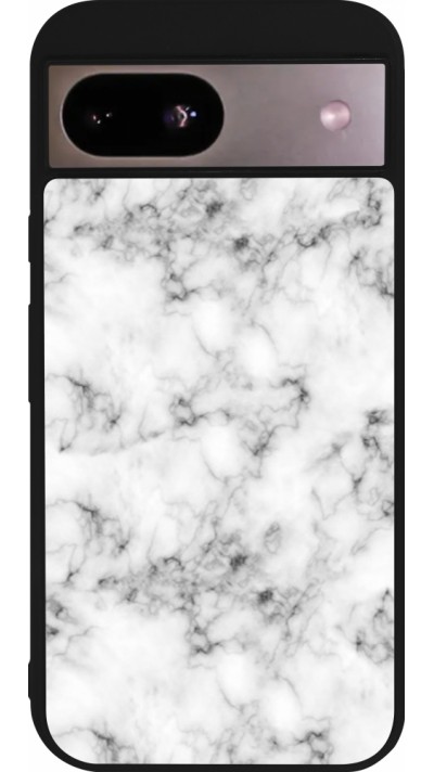 Coque Google Pixel 8a - Silicone rigide noir Marble 01