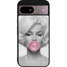 Coque Google Pixel 8a - Silicone rigide noir Marilyn Bubble