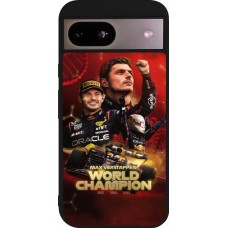 Coque Google Pixel 8a - Silicone rigide noir Max Verstappen Champion 2023