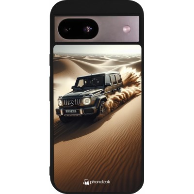 Coque Google Pixel 8a - Silicone rigide noir Mercedes G Drift Desert