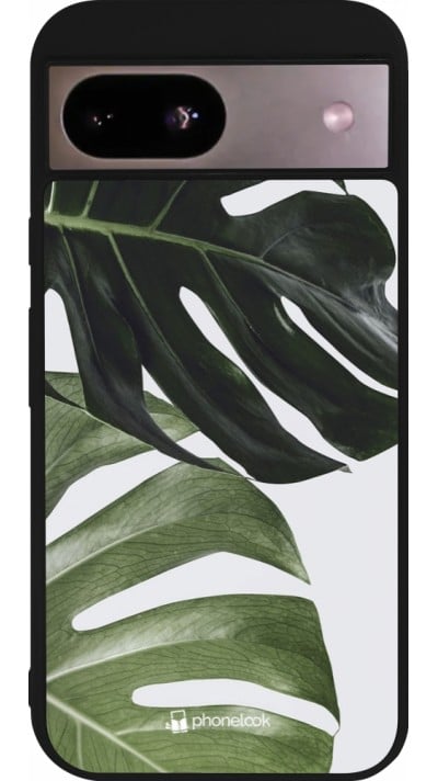 Coque Google Pixel 8a - Silicone rigide noir Monstera Plant