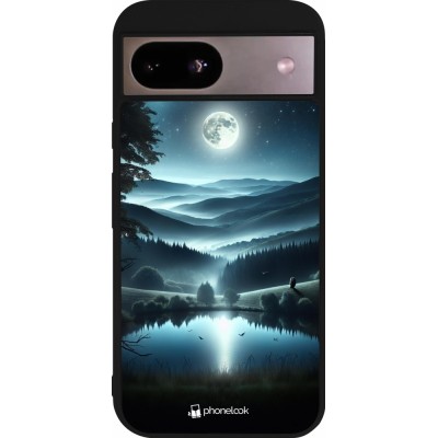 Coque Google Pixel 8a - Silicone rigide noir Night Sky View