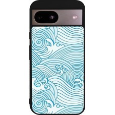 Coque Google Pixel 8a - Silicone rigide noir Ocean Waves