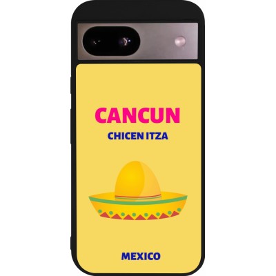 Coque Google Pixel 8a - Silicone rigide noir Pop Summer Destination Cancun