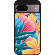 Coque Google Pixel 8a - Silicone rigide noir Spring 23 colorful flowers