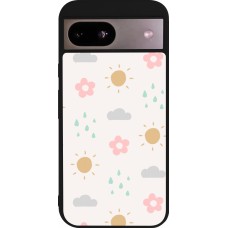 Coque Google Pixel 8a - Silicone rigide noir Spring 23 weather