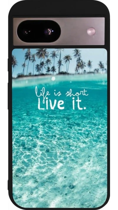 Coque Google Pixel 8a - Silicone rigide noir Summer 18 24