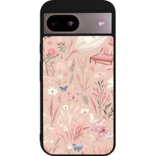 Coque Google Pixel 8a - Silicone rigide noir Summer Pastel Pattern