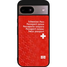 Coque Google Pixel 8a - Silicone rigide noir Swiss Passport