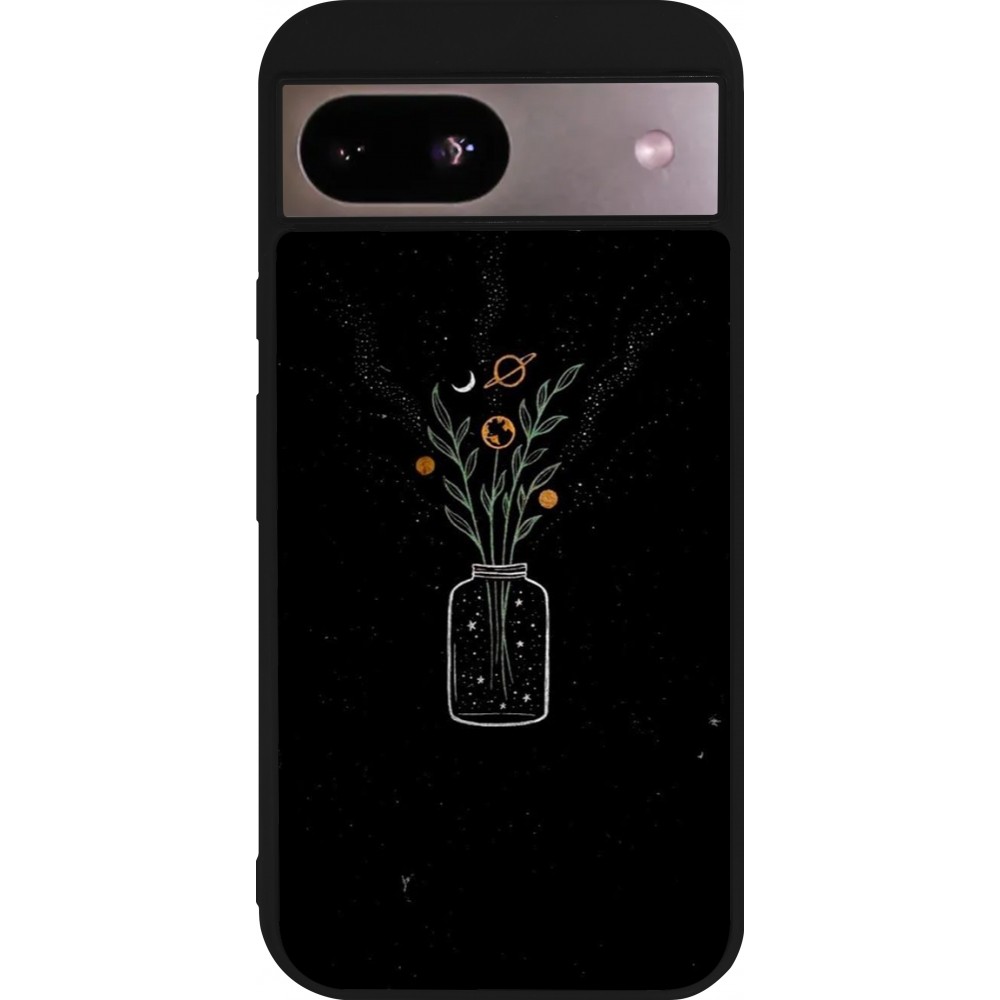 Coque Google Pixel 8a - Silicone rigide noir Vase black