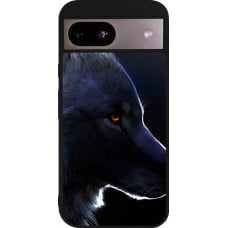 Coque Google Pixel 8a - Silicone rigide noir Wolf Shape