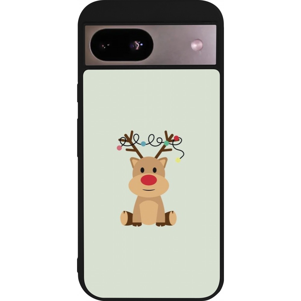 Coque Google Pixel 8a - Silicone rigide noir Christmas 22 baby reindeer