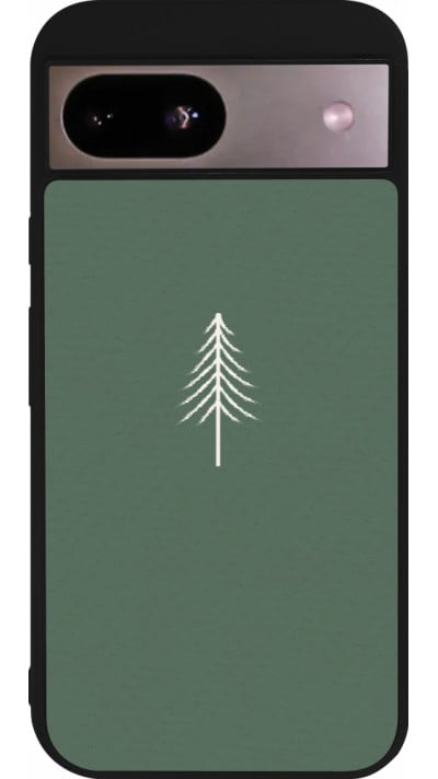 Coque Google Pixel 8a - Silicone rigide noir Christmas 22 minimalist tree