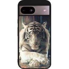 Coque Google Pixel 8a - Silicone rigide noir Zen Tiger