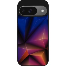 Coque Google Pixel 9 / Pixel 9 Pro - Silicone rigide noir Abstract Triangles 