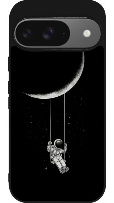 Coque Google Pixel 9 / Pixel 9 Pro - Silicone rigide noir Astro balançoire