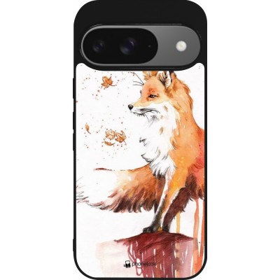 Coque Google Pixel 9 / Pixel 9 Pro - Silicone rigide noir Autumn 21 Fox