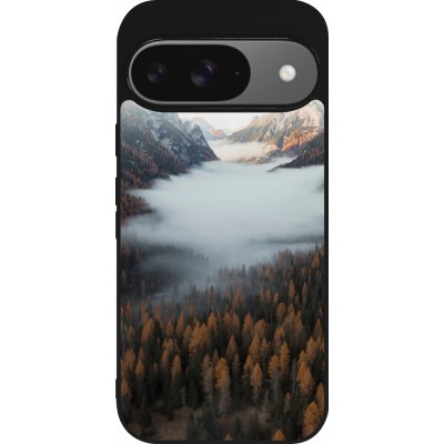 Coque Google Pixel 9 / Pixel 9 Pro - Silicone rigide noir Autumn 22 forest lanscape