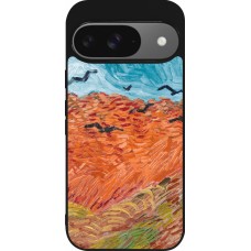 Coque Google Pixel 9 / Pixel 9 Pro - Silicone rigide noir Autumn 22 Van Gogh style