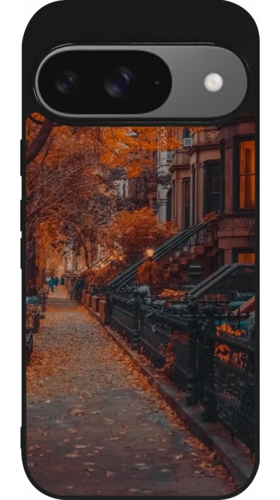 Coque Google Pixel 9 / Pixel 9 Pro - Silicone rigide noir Autumn 2024 city