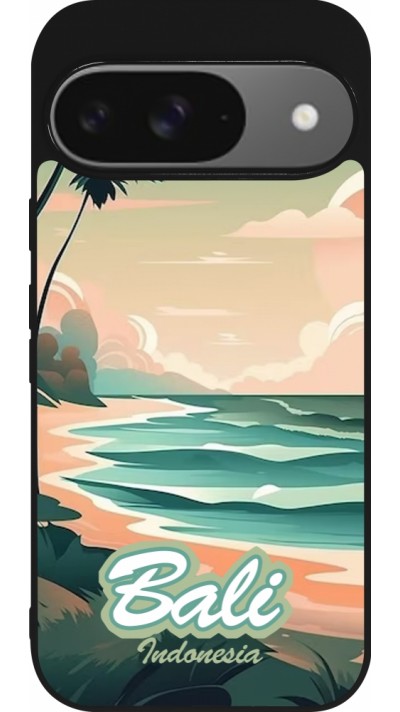 Coque Google Pixel 9 / Pixel 9 Pro - Silicone rigide noir Bali Landscape