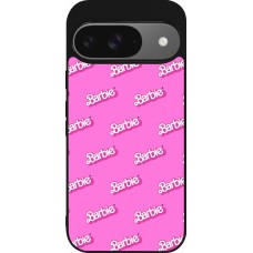 Coque Google Pixel 9 / Pixel 9 Pro - Silicone rigide noir Barbie Pattern