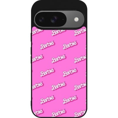 Coque Google Pixel 9 / Pixel 9 Pro - Silicone rigide noir Barbie Pattern