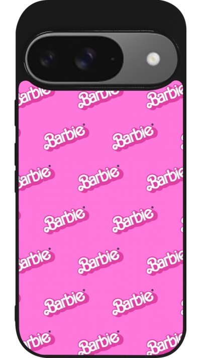 Coque Google Pixel 9 / Pixel 9 Pro - Silicone rigide noir Barbie Pattern