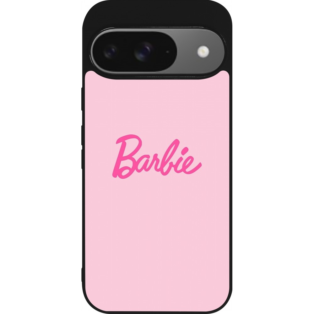 Coque Google Pixel 9 / Pixel 9 Pro - Silicone rigide noir Barbie Text