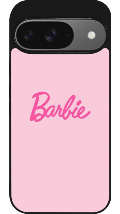 Coque Google Pixel 9 / Pixel 9 Pro - Silicone rigide noir Barbie Text