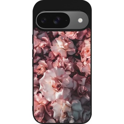 Coque Google Pixel 9 / Pixel 9 Pro - Silicone rigide noir Beautiful Roses