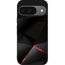 Coque Google Pixel 9 / Pixel 9 Pro - Silicone rigide noir Black Red Lines