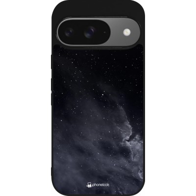 Coque Google Pixel 9 / Pixel 9 Pro - Silicone rigide noir Black Sky Clouds