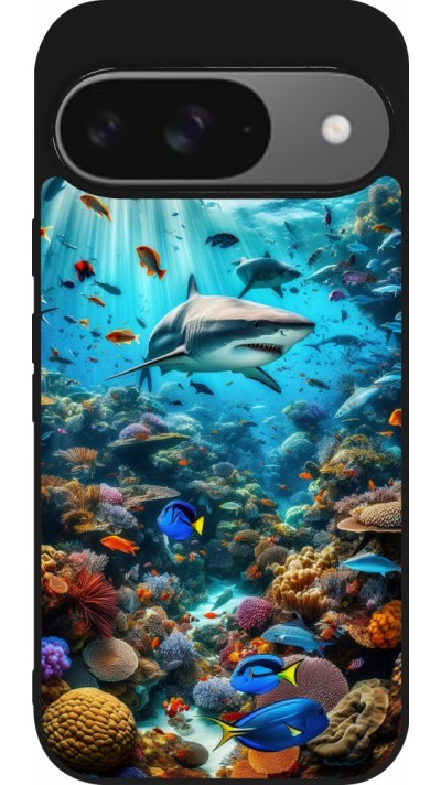 Coque Google Pixel 9 / Pixel 9 Pro - Silicone rigide noir Bora Bora Mer et Merveilles