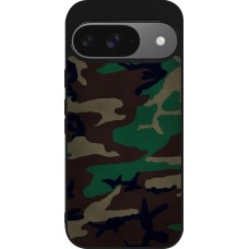 Coque Google Pixel 9 / Pixel 9 Pro - Silicone rigide noir Camouflage 3