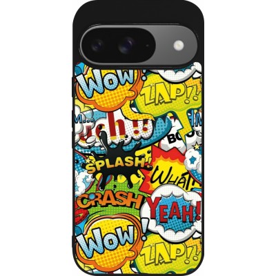 Coque Google Pixel 9 / Pixel 9 Pro - Silicone rigide noir Cartoons slogans