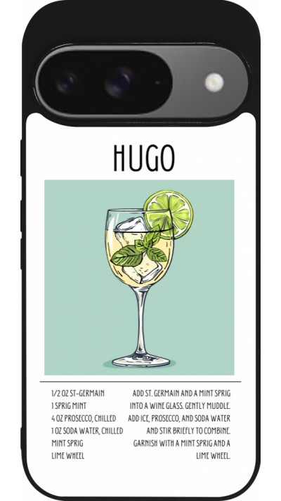 Coque Google Pixel 9 / Pixel 9 Pro - Silicone rigide noir Cocktail recette Hugo