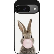 Coque Google Pixel 9 / Pixel 9 Pro - Silicone rigide noir Easter 2023 bubble gum bunny