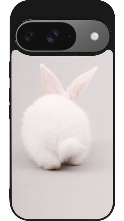 Coque Google Pixel 9 / Pixel 9 Pro - Silicone rigide noir Easter 2024 bunny butt