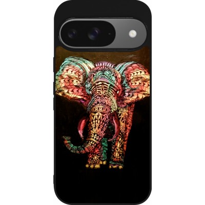 Coque Google Pixel 9 / Pixel 9 Pro - Silicone rigide noir Elephant 02