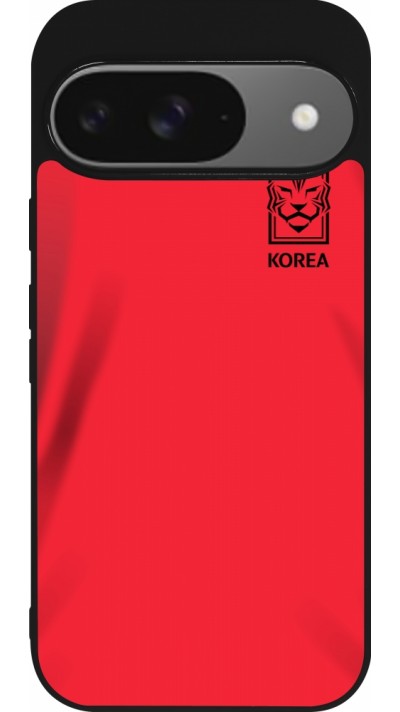 Google Pixel 9 / Pixel 9 Pro Case Hülle - Silikon schwarz Südkorea 2022 personalisierbares Fussballtrikot