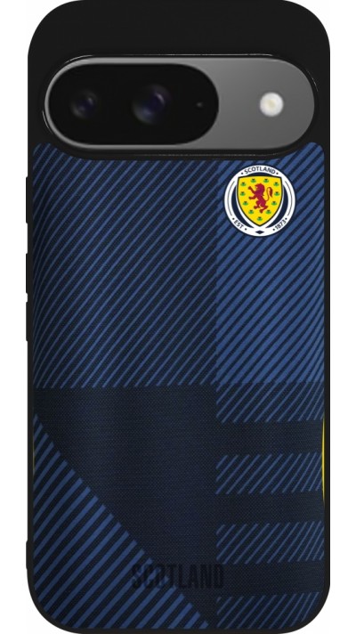 Coque Google Pixel 9 / Pixel 9 Pro - Silicone rigide noir Maillot de football Ecosse personnalisable