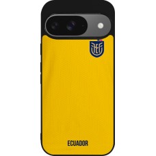 Coque Google Pixel 9 / Pixel 9 Pro - Silicone rigide noir Maillot de football Equateur 2022