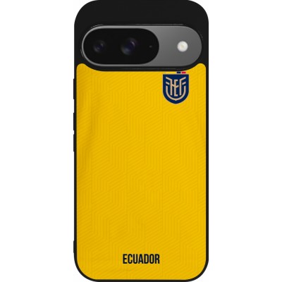 Coque Google Pixel 9 / Pixel 9 Pro - Silicone rigide noir Maillot de football Equateur 2022