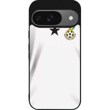 Coque Google Pixel 9 / Pixel 9 Pro - Silicone rigide noir Maillot de football Ghana 2022 personnalisable