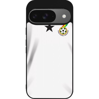 Coque Google Pixel 9 / Pixel 9 Pro - Silicone rigide noir Maillot de football Ghana 2022 personnalisable