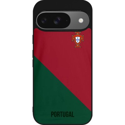 Coque Google Pixel 9 / Pixel 9 Pro - Silicone rigide noir Maillot de football Portugal 2022