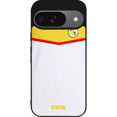 Coque Google Pixel 9 / Pixel 9 Pro - Silicone rigide noir Maillot de football Senegal 2022 personnalisable