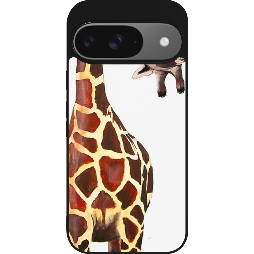 Coque Google Pixel 9 / Pixel 9 Pro - Silicone rigide noir Giraffe Fit